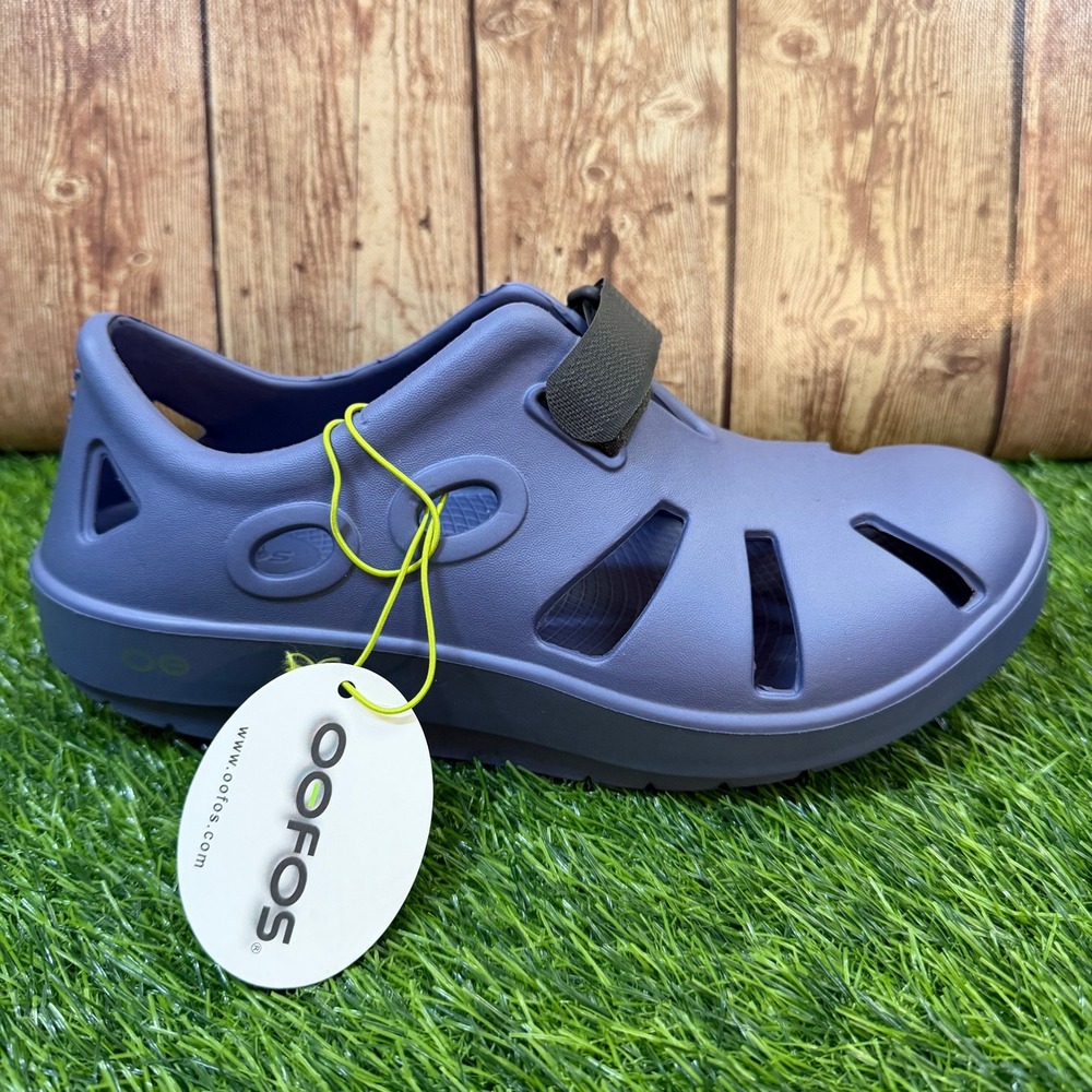 Oofos Oocandoo Active Sandal Womens Size 9 Water Drop Blue Impact Absorption NWT